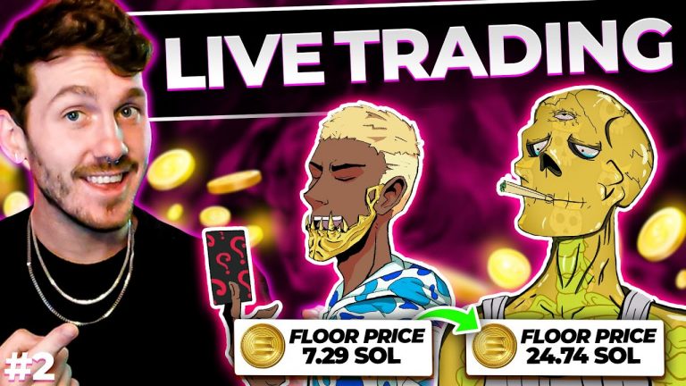 LIVE TRADING WITH 100 SOLANA START! FLIPPING NFTs FOR 100x PROFITS! (100 TO 1000 SOL CHALLENGE)