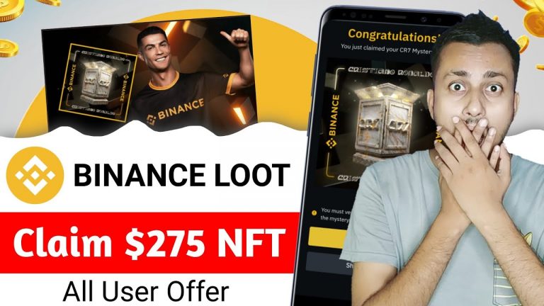 Binance CR7 NFT Claim $275 | binance free nft mystery box | crypto loot | binance new offer today