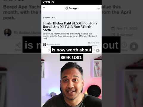 Justin Bieber’s $1.3M Bored Ape NFT now worth $69K