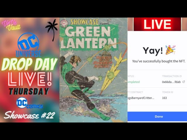 DC Drop Day LIVE – Showcase 22 DC Digital Comics Blindbox NFT Drop! Green Lantern – Good Luck!!