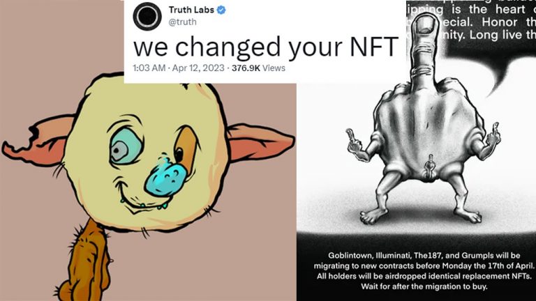 nft company changes people’s nft to middle finger.